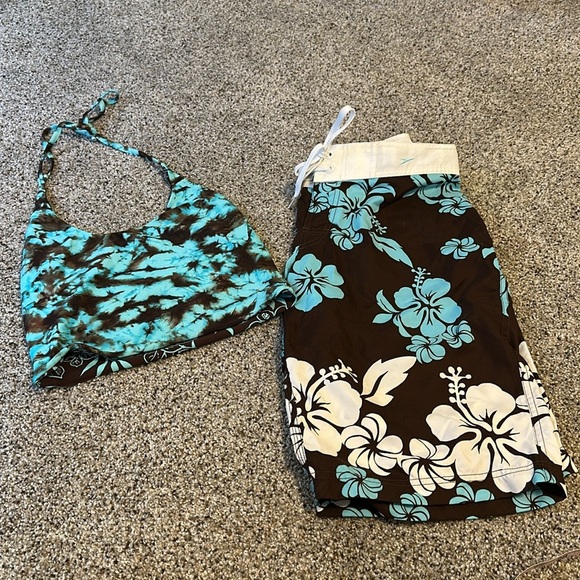 Vintage Women’s Speedo Board Shorts w/coordinating Reversible Halter, EUC - Picture 6 of 9